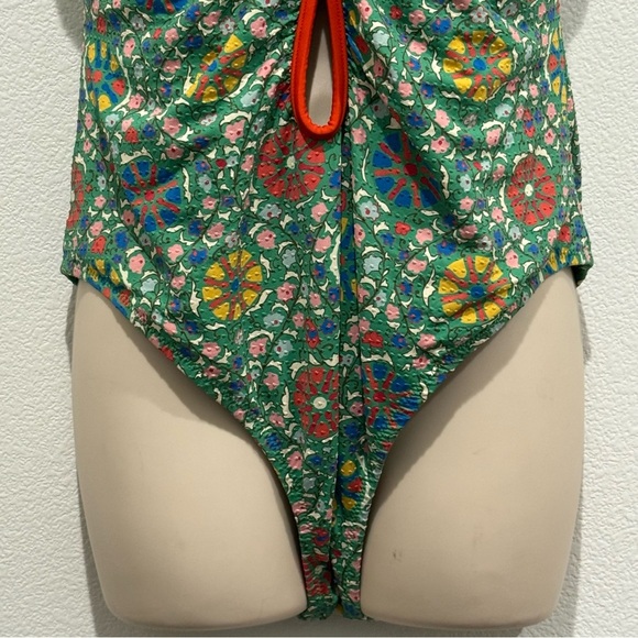RHODE x Target "Zinnia" Halter One Piece Swimsuit High Leg Cheeky V-Neck Size XL - Picture 4 of 12